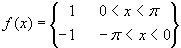 algebraic definition for the step fn